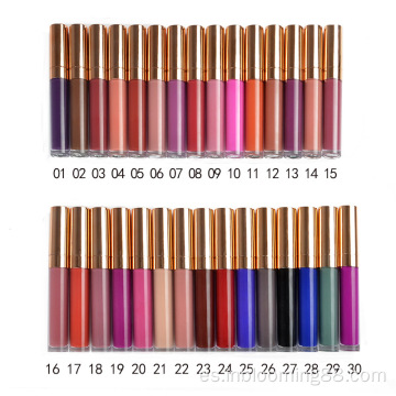 30 colores que hidratan el brillo de labios impermeable sin secado